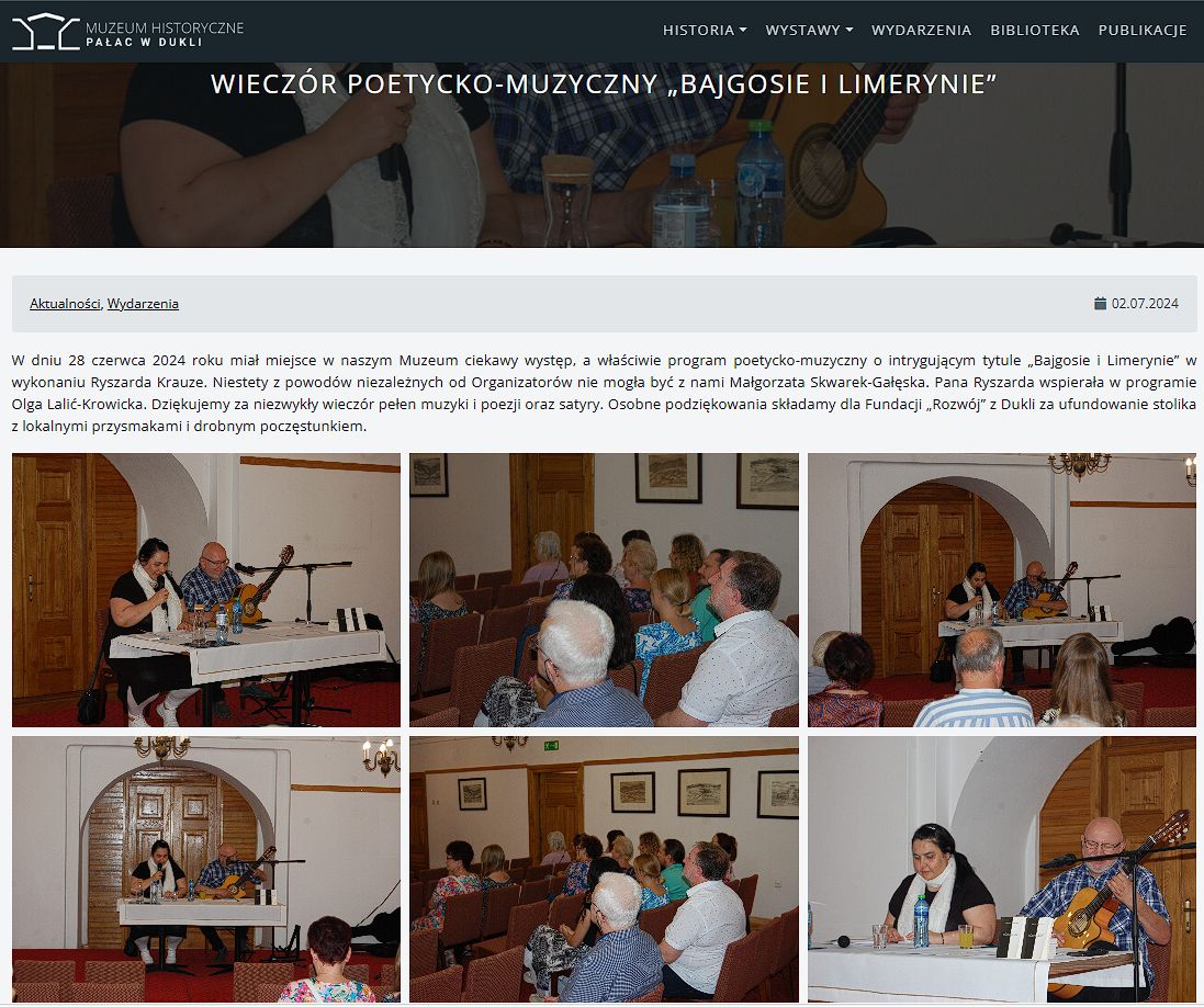 2024 06 30 Bajgosie i LImerynie w Muzeym w Dukli