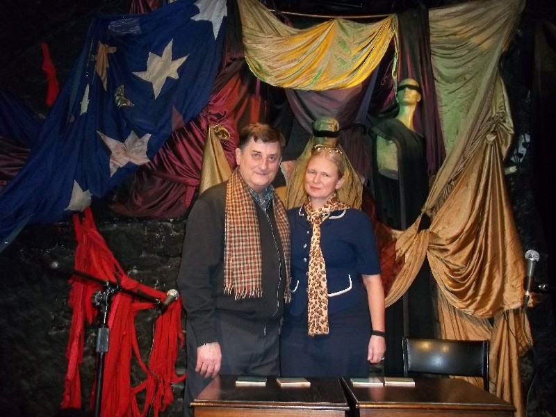 Z prezesem Piwnicy pod Baranami. Kraków 06. 11. 2012 r.